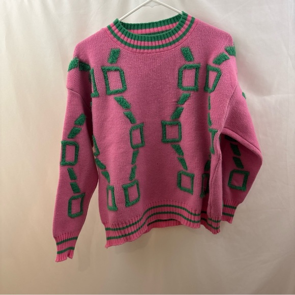 Alpha Kappa Alpha AKA Colors Sweater Thick And Comfy Sz Medium College Divine 9 - Picture 2 of 12